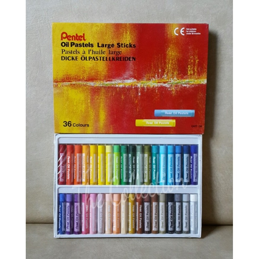 

ATK0316PT 36 warna PENTEL LARGE Stick GHT 36 Oil Pastel orange crayone