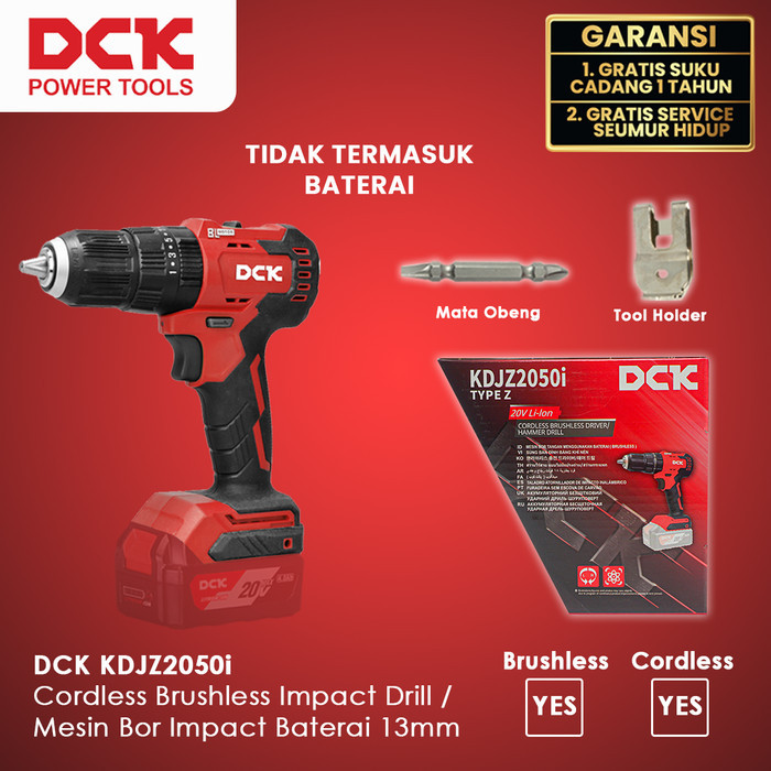DCK KDJZ2050i Cordless Brushless Impact Drill / Mesin Bor Impact / Mesin Bor Tembok Battery