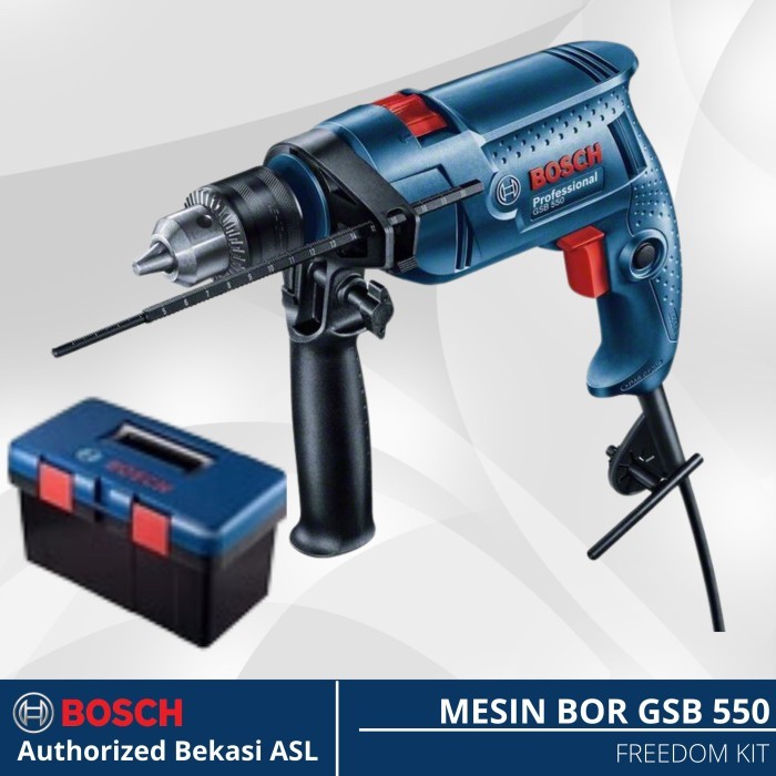 BOSCH MESIN BOR / IMPACT DRILL GSB 550 FREEDOM KIT