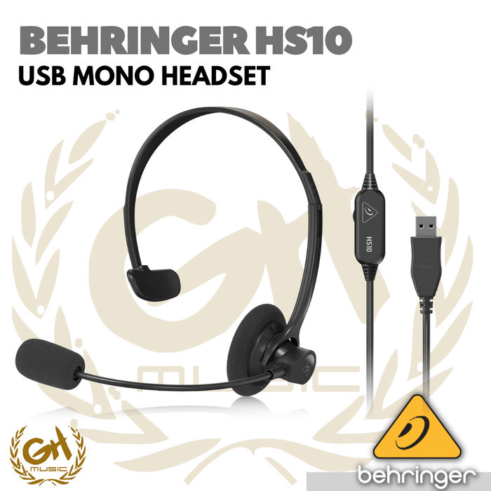 Ready Behringer HS10 USB Mono Headset Microphone Gaming Podcast