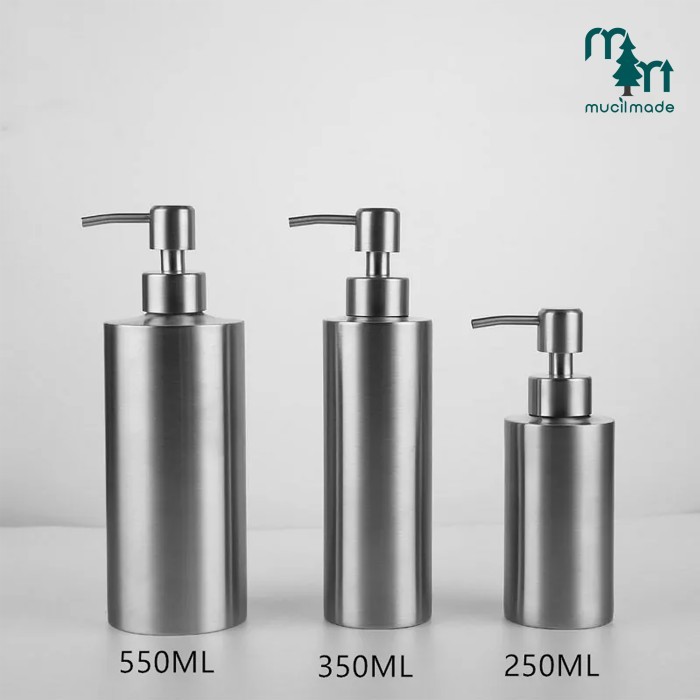 Eco Premium Stainless Steel Bottle Soap Dispenser Pump 350 550 ml