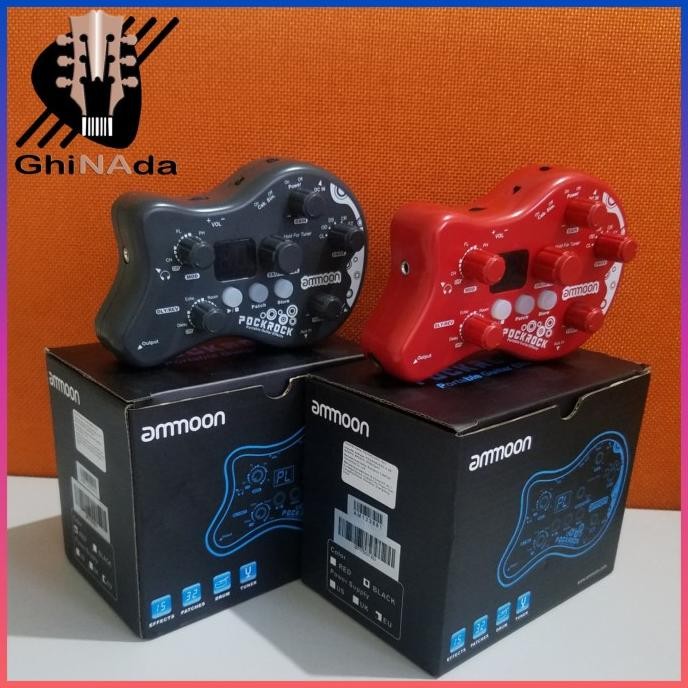 Ammoon Pockrock / Pock Rock Gitar Portable Multi-Efek Prosesor Pedal