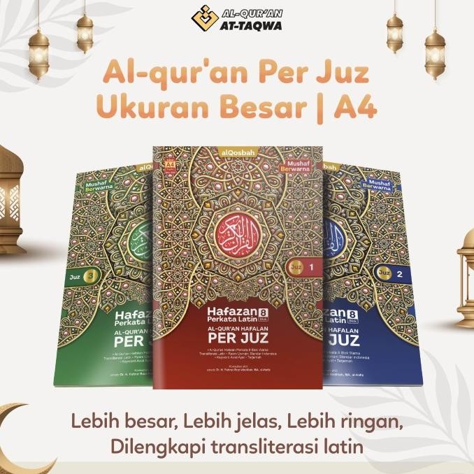 Al Quran Per Juz Ukuran Besar A4 (30 Juz)