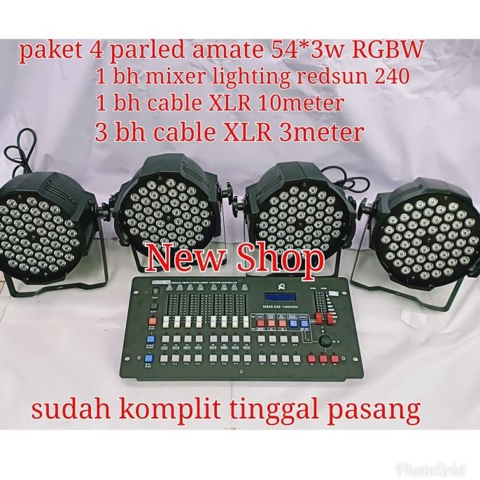 Paket 4 bh parled amate 54x3w RGBW+mixer lighting redsun 240