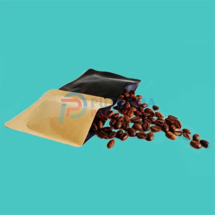 Sachet Alufoil Craft 8X10 Tanpa Zipper / Kemasan Kopi (Isi 100 Pcs)
