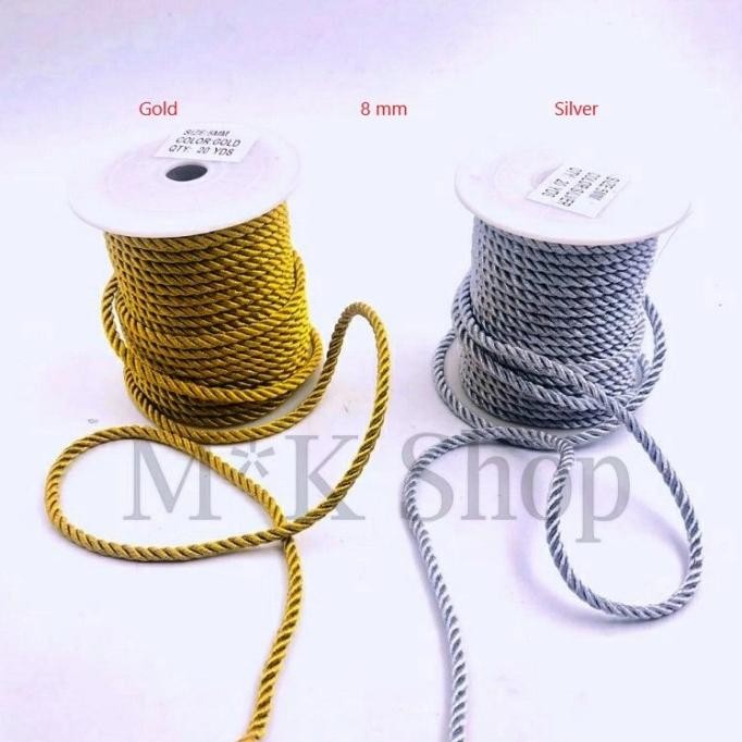 

Tali Kur Model tambang warna Emas/Perak Uk. 8 mm untuk crafting