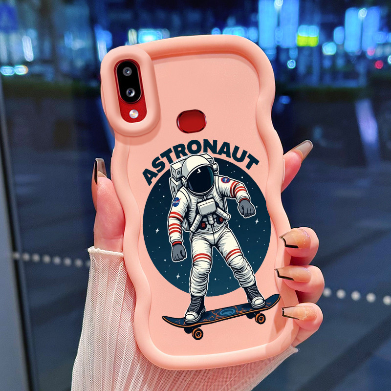Casing Hp Untuk Samsung A10s M01s Case Casing Softcase astronot HP Kesing Macaron baru penutup pelin