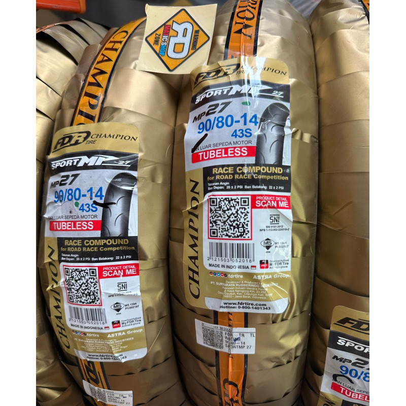 Ban Soft Compound FDR MP 27 MP27 Matic Ring 14 90/80 Vario Beat Scoopy