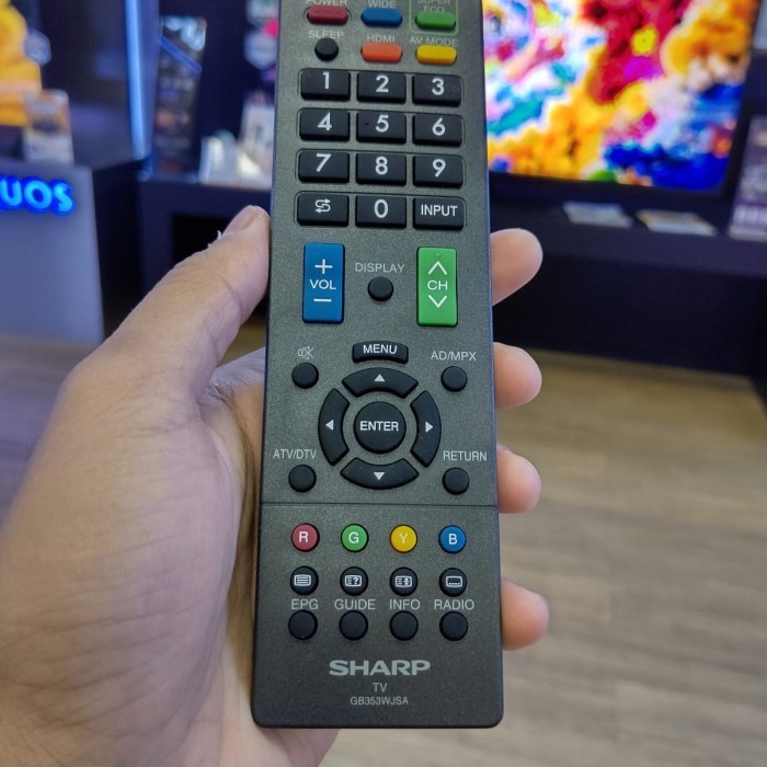 Remote Tv Sharp Original Asli 100% Gb353Wjsa Untuk Gb291Wjsa Gb225Wjsa