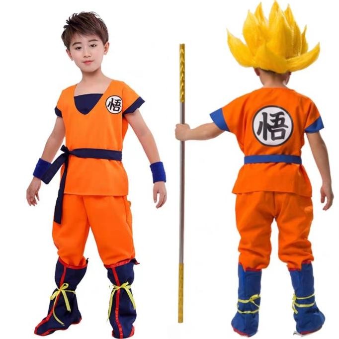 CR - Kostum Dragon Ball Wig Cosplay Wukong Goku DBZ Halloween Kame Kameha  Kosplay Sun Wo Kong Wokon