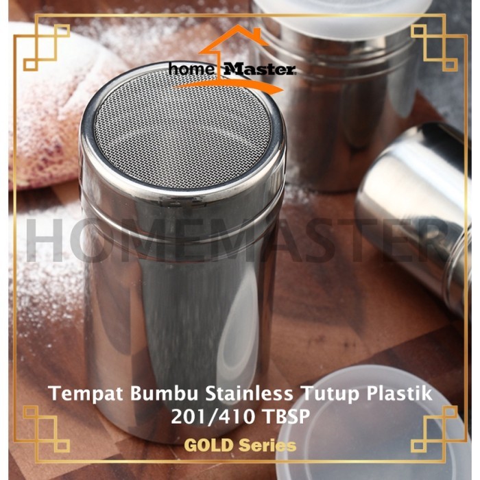 

TERBAIK Tempat/Container Bumbu/Powder/Bubuk/Topping Stainless Tutup TBSP
