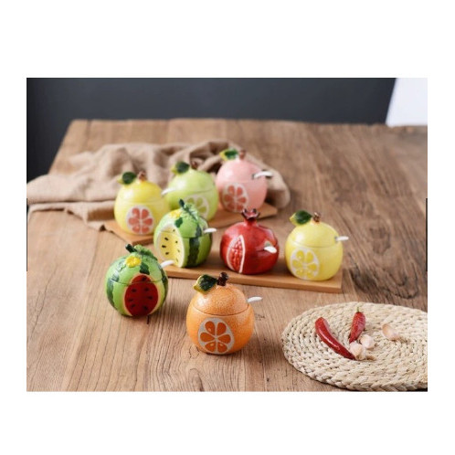 

TERMURAH P 21 Tempat Bumbu Dapur Keramik Porcelin Lucu Imut Unik Bentuk Buah Wa