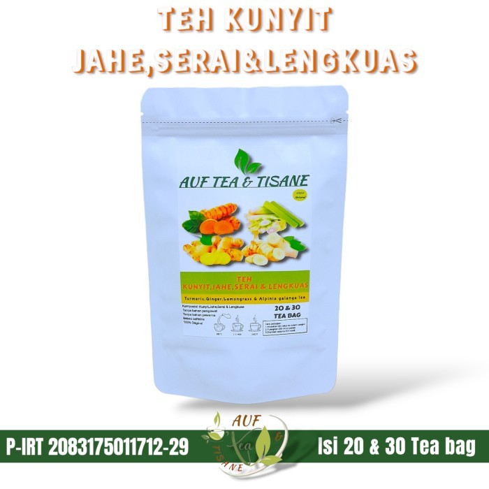 

OBRAL Teh Kunyit,Jahe,Serai Dan Lengkuas / Turmeric,Ginger,Lemongrass&Alpinia Galanga Tea.Isi 20 &