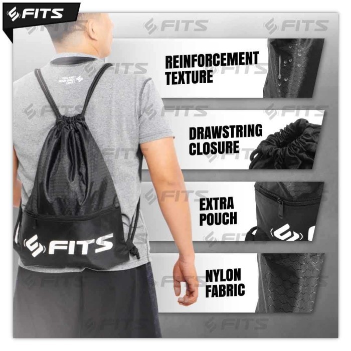 FITS Drawstring Sports Bag | Pouch Storage Backpack
