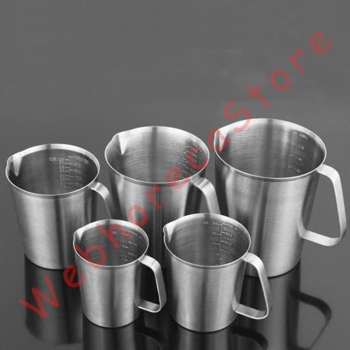 Measuring Cup Milk Jug 1000ml / Gelas Ukur Takar 1L Stainless 304 KS