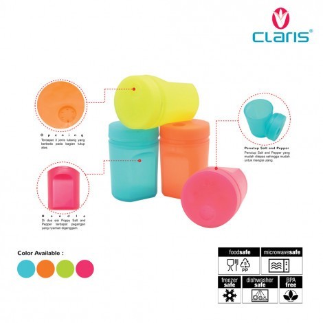 

TERPERCAYA Tempat Bumbu Poppy Salt & Pepper 2148 Claris