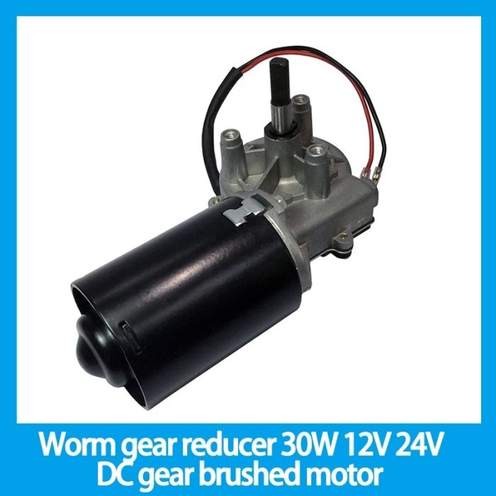 WORM GEAR REDUCER 30W 12V 24V DC GEAR BRUSHED MOTOR WITH SELF-LOCKING