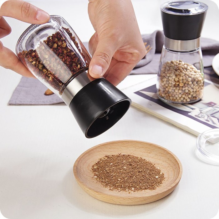 

HEMAT Black Pepper Grinder Manual Shaker Alat Masak Dapur Bumbu Merica Food