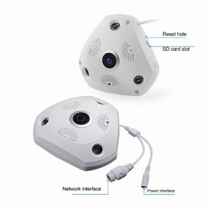 Terbaru Ip Camera / Ip Cam Vr V380. Wireless Fish Eye 360 Panoramic Lens Cam