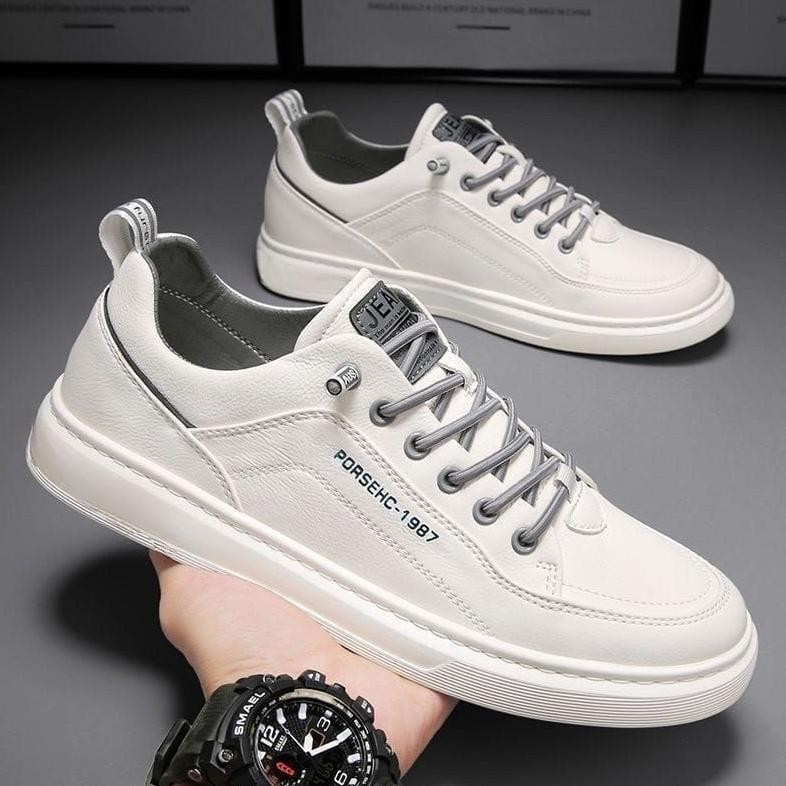 chr sepatu sneakers import casual sepatu pria formal sepatu kulit putih