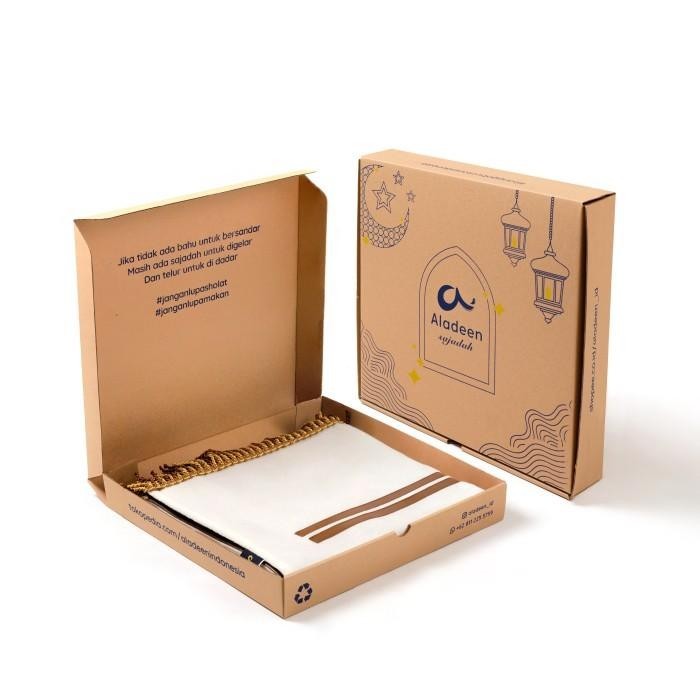 Sajadah Aladeen Bulu Tipis (Tanpa Busa) - PUTIH KREM Size Dewasa lembut dan halus