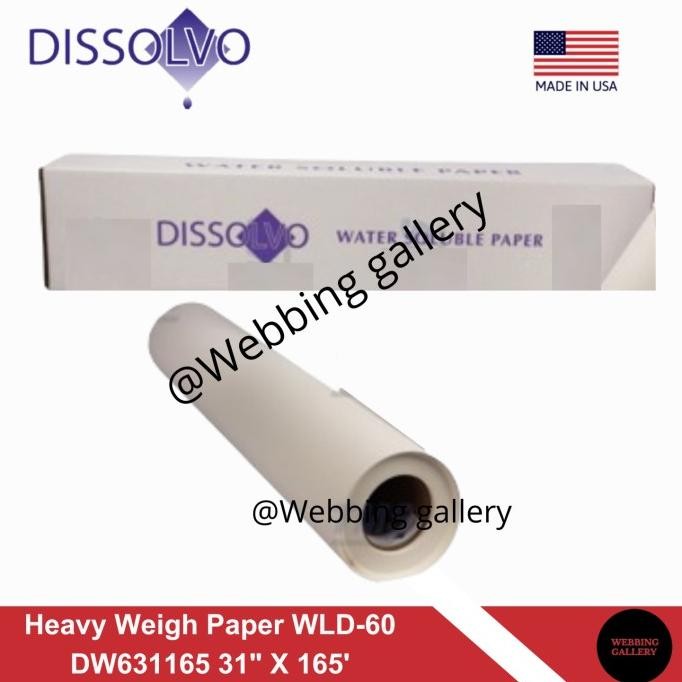 

Promo Dissolvo Heavy Weigh Paper WLD-60 DW631165 31" X 165' COD