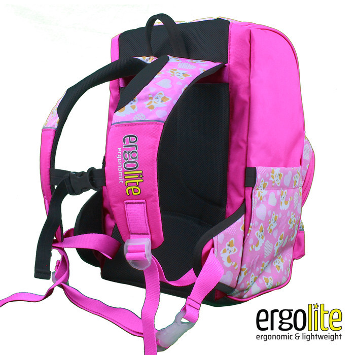 ERGOLITE - Ergonomic Primary School Backpack (Lovely Cat)