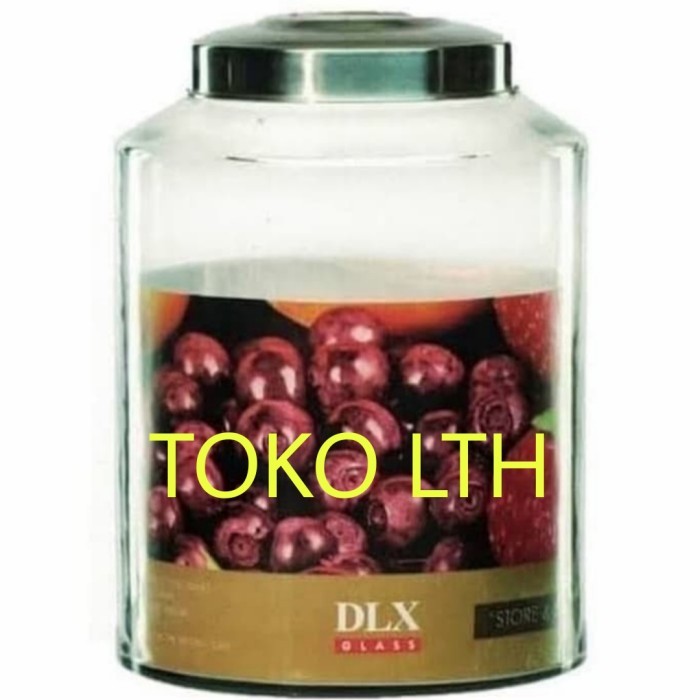 Toples Kaca Asinan 1 Seal 15 Liter Dlx Canister Jar Besar Manisan