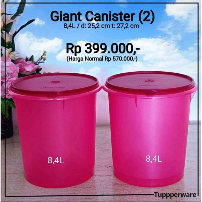 Toples Tupperware Giant Canister 8.4L Toples Kue Lebaran 2Pcs