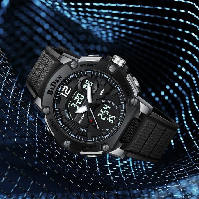 Biden Jam Tangan Pria Digital & Analog Anti Air Olahraga Multifungsi