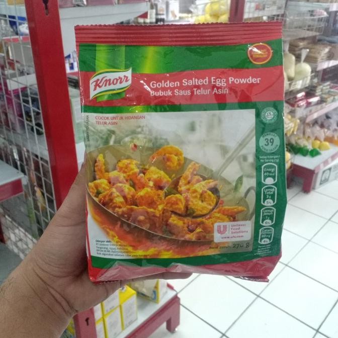 

KNORR GOLDEN SALTED EGG POWDER 270 GR BUMBU MASAK TELUR ASIN BUBUK H24S