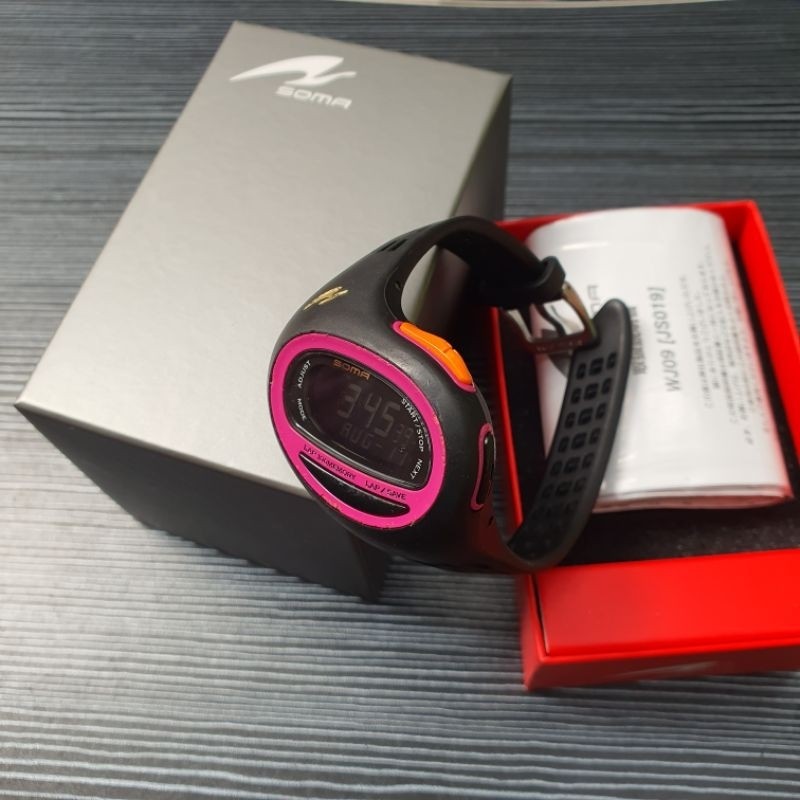 Soma Triax By Seiko Black Pink Original Second Preloved Not Nike Triax