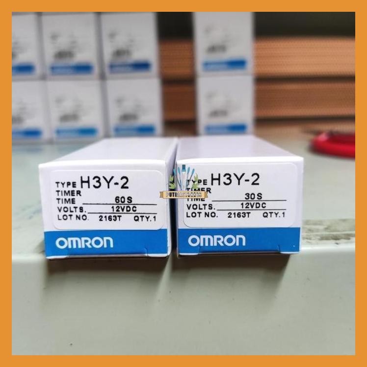TIMER OMRON H3Y-2 12VDC 30S 60S / H3Y 2 12V DC 30 DETIK 60 DETIK DC12