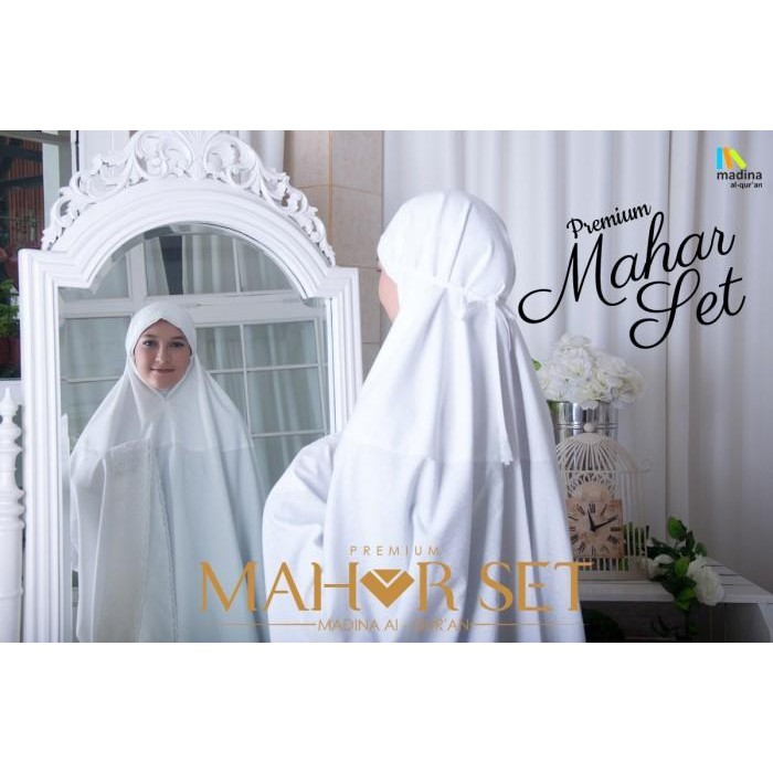 MUKENA PUTIH SESERAHAN MAHAR PREMIUM BAHAN KATUN lembut premium
