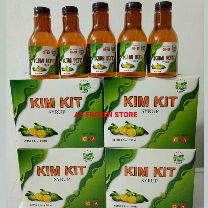

SALE! SIRUP KIM KIT 250ML. SARI JERUK SON KIT ASLI KAYA VIT C 1DUS ISI 6BTL