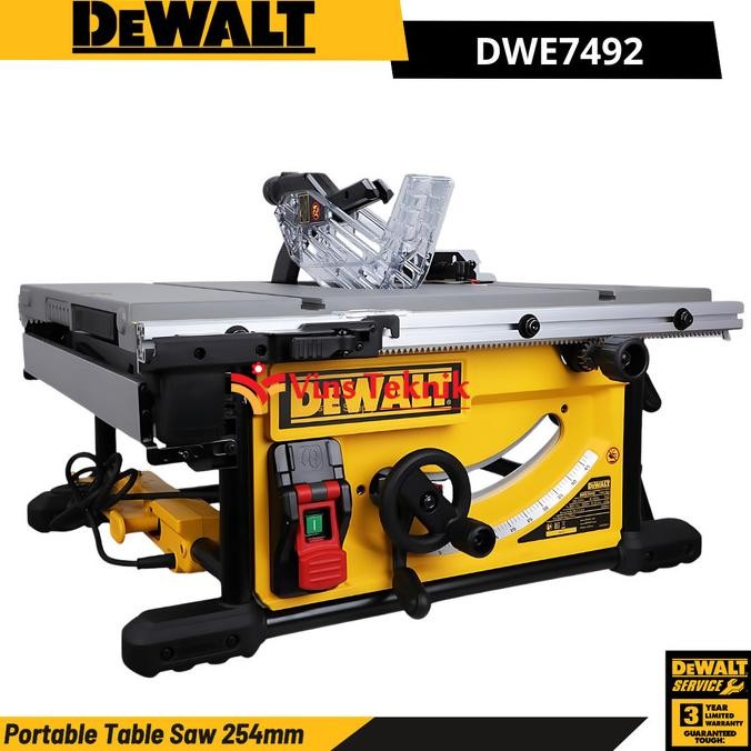 Table Saw / Gergaji Meja Listrik Portable 10" Table Saw 254mm DeWALT DWE7492