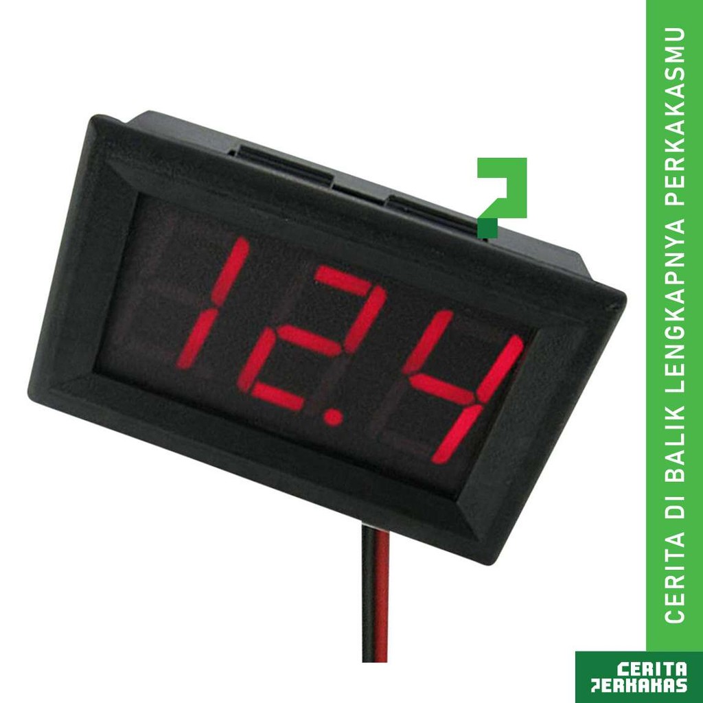 Voltmeter Digital LED DC 0-100V 3 Kabel CP / 0.56 inch Volt Meter Wire