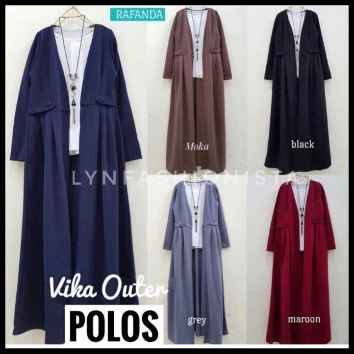 terbaru long cardigan wanita lengan panjang/ vika outer/blezer gamis tebal best seller