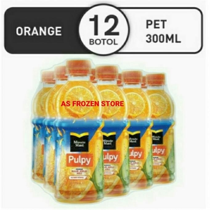 

SALE! MINUTE MAID PULPY ORANGE 300ML PET 1KARTON ISI 12BTL / PULPY JERUK
