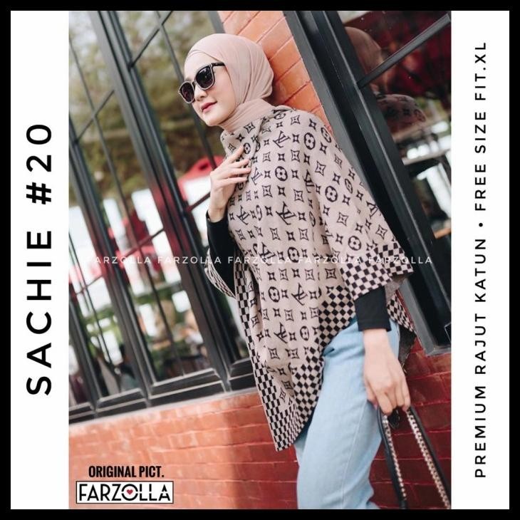 terbaru outwear outer wanita cardigan sachie ponco rajut import ori premium best seller