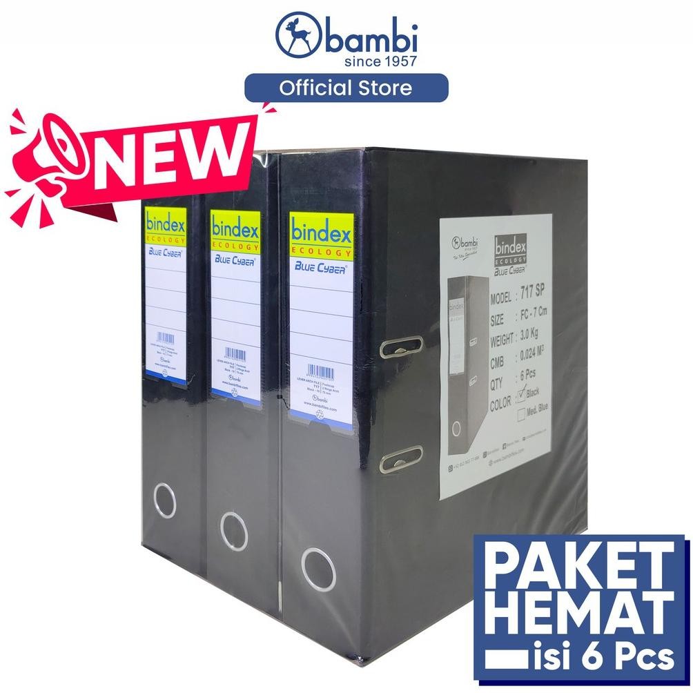 

RUBYSU BINDEX ECOLOGY LEVER ARCH FILE ORDNER FOLIO JUMBO SIZE 75 MM KEMASAN KHUSUS ISI 6 PCS