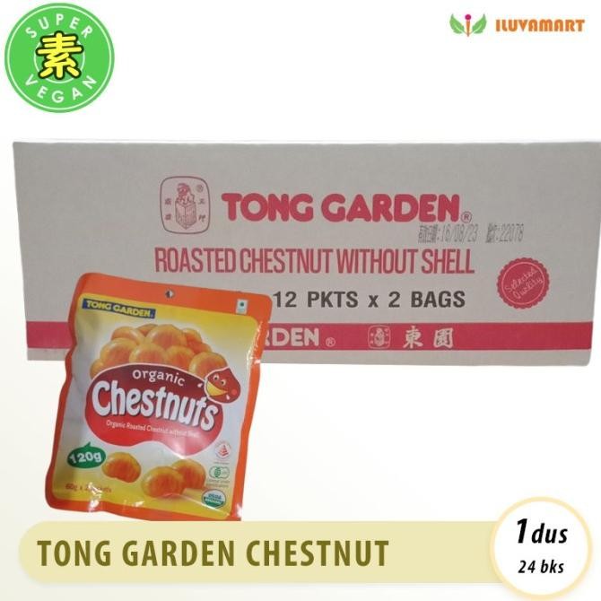 

NOS TONG GARDEN ORGANIC ROASTED CHESTNUT /DUS ISI 24PCS BERANGAN KASTANYE