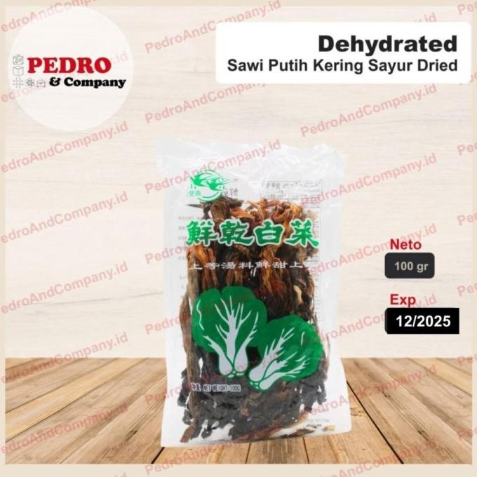 

stav dehydrated cole cabbage 100 gram china - sawi putih kering sayur dried