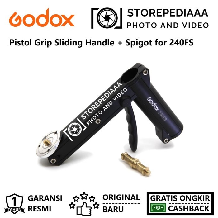 TERBARU Godox Pistol Grip Sliding Handle with Spigot for 240FS Wheeled Light Stand BISA GRAB