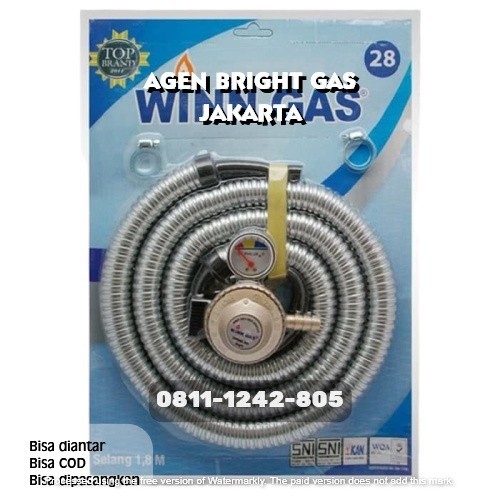 PAKET BRIGHT GAS 5,5 KG PINK PLUS ISI + REGULATOR