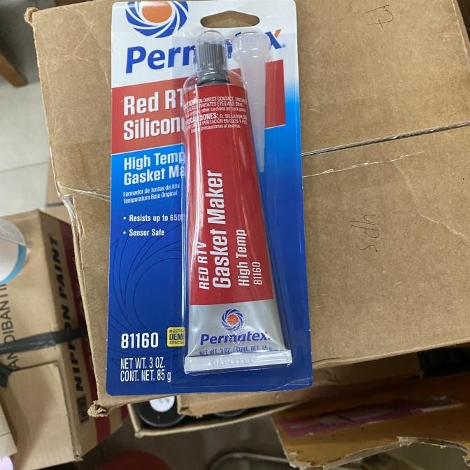 

Promo Permatex High-temp red RTV silicone gasket marker COD