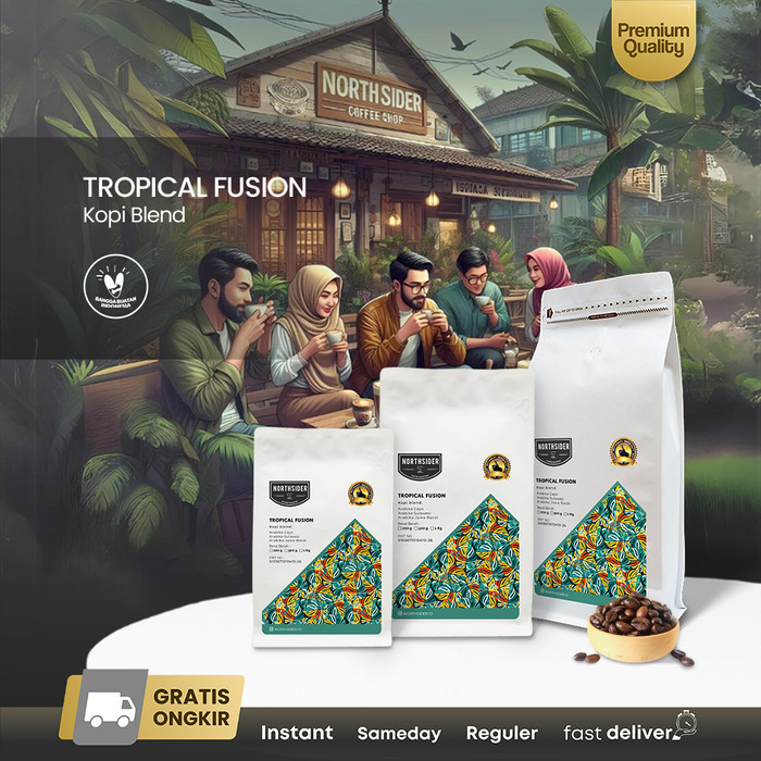 

Northsider Kopi arabika Tropical Fusion Blend for Espresso Coffee