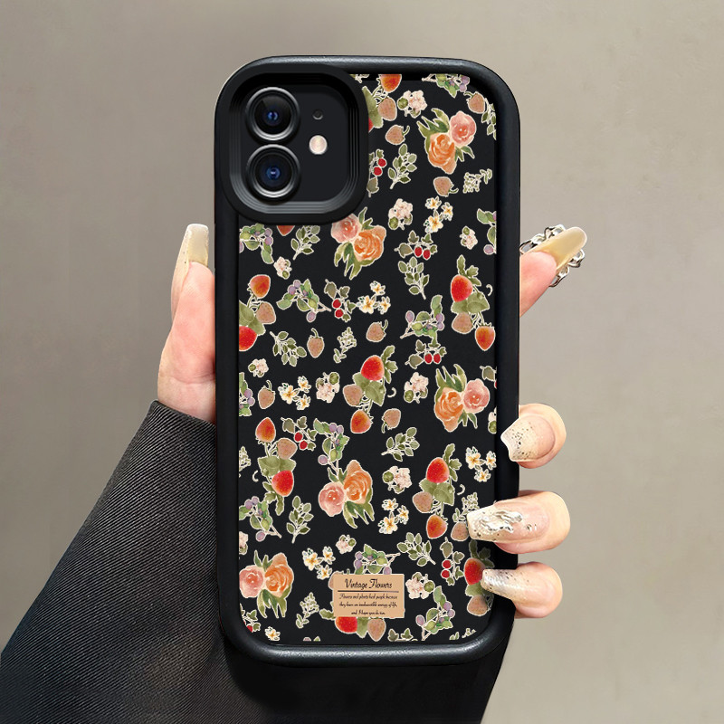 Casing Hp iPhone 11 iPhone 11 Pro Max iPhone 13 Case Casing Softcase layar penuh motif bunga kecil H