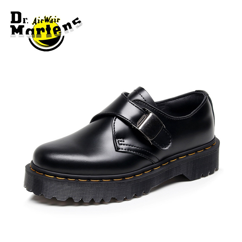 Dr. Martens 1461 Bex Sol Tebal Sepatu Martin Atasan Rendah Gesper Sepatu Bot Martin Kasual Gaya Ingg