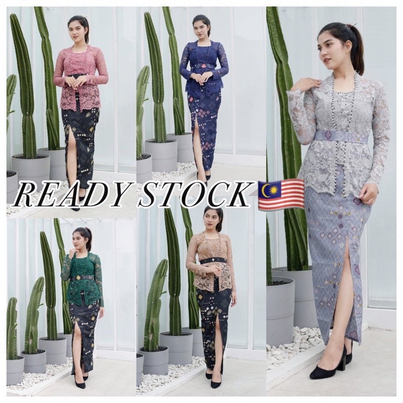 Set KEBAYA Ibu BALI MANIK+ROK BELAH+BELT - GRATIS DALAMAN |2ApE8BMW|